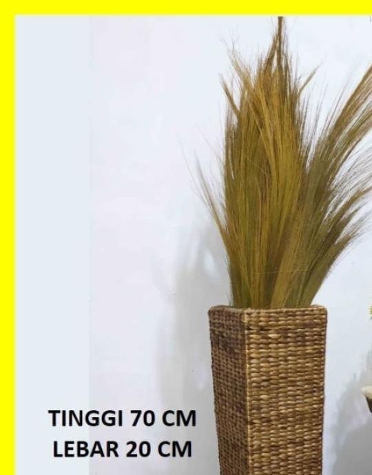 Cover Vas Bunga Anyaman Eceng Gondok