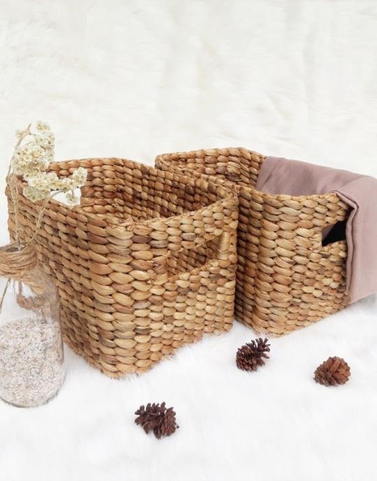 Kotak Keranjang Anyaman Eceng Gondok